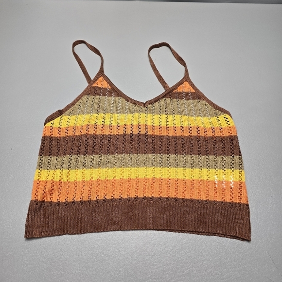 almost famous fall colors knit spaghetti strap crop top women's size 1X - Picture 9 of 9